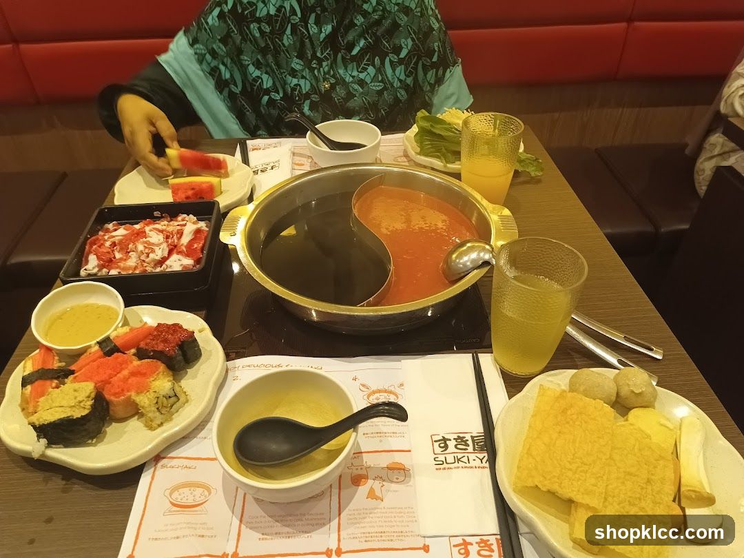 Sushi and Hot Pot Meal