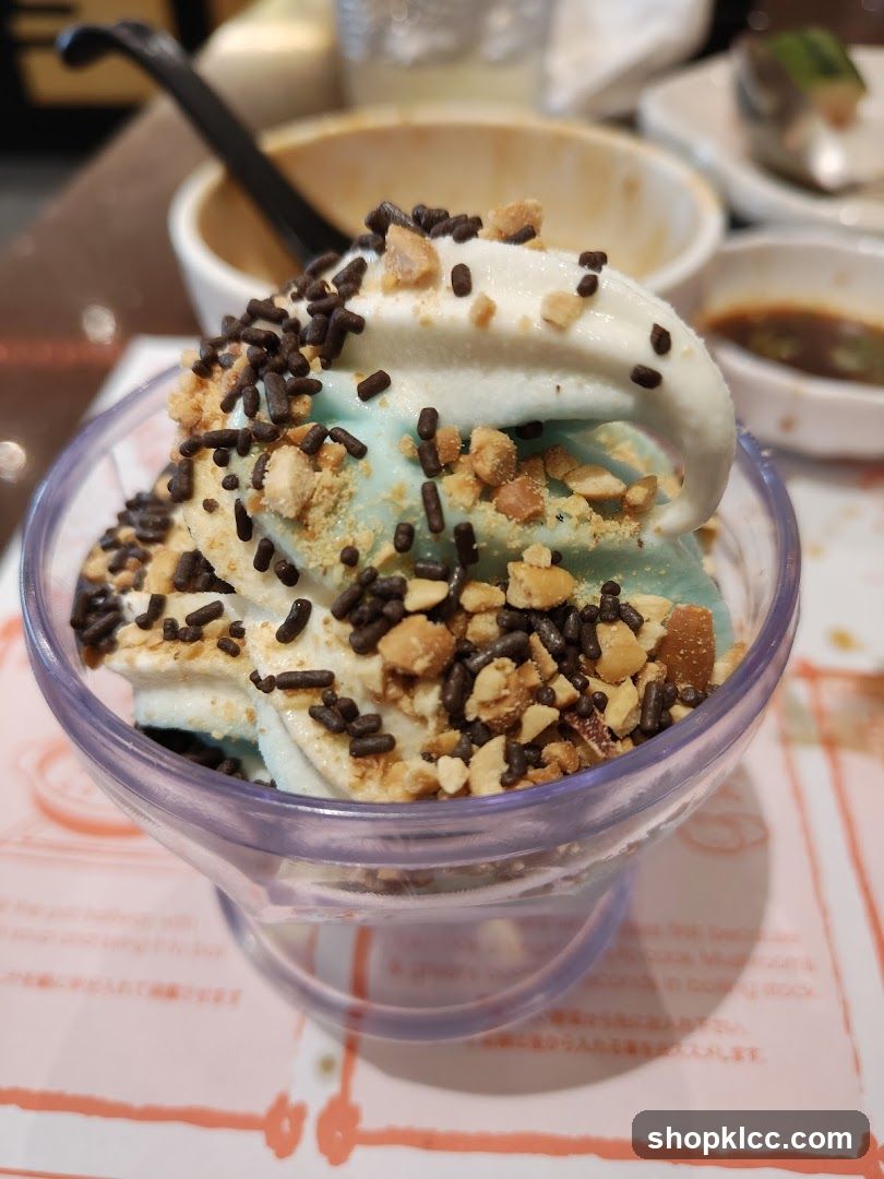 Ice Cream Dessert with Toppings