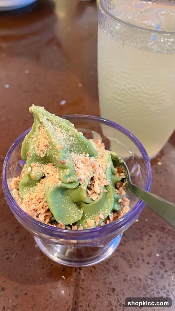 Matcha Dessert with Crumbs and Lemonade