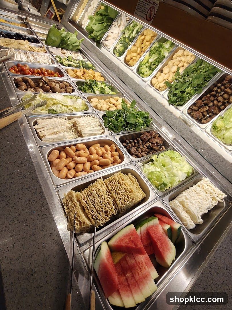 Hot Pot Buffet Food Display