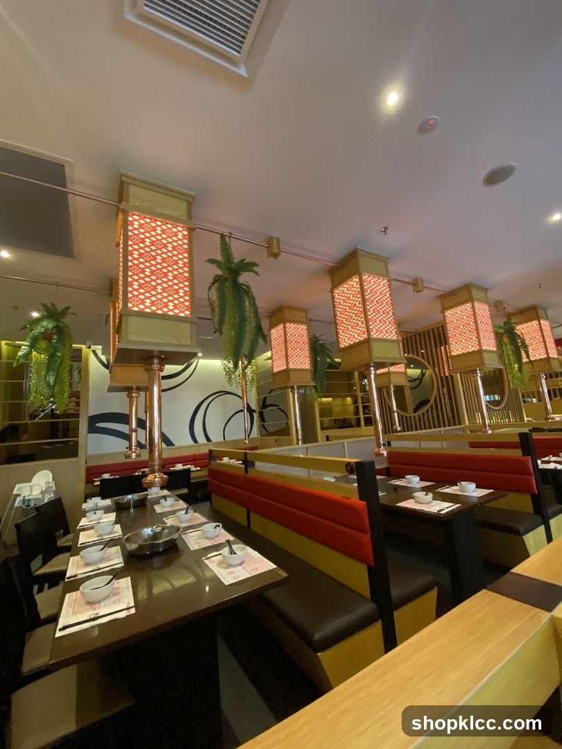 Restaurant Interior with Decorative Lighting