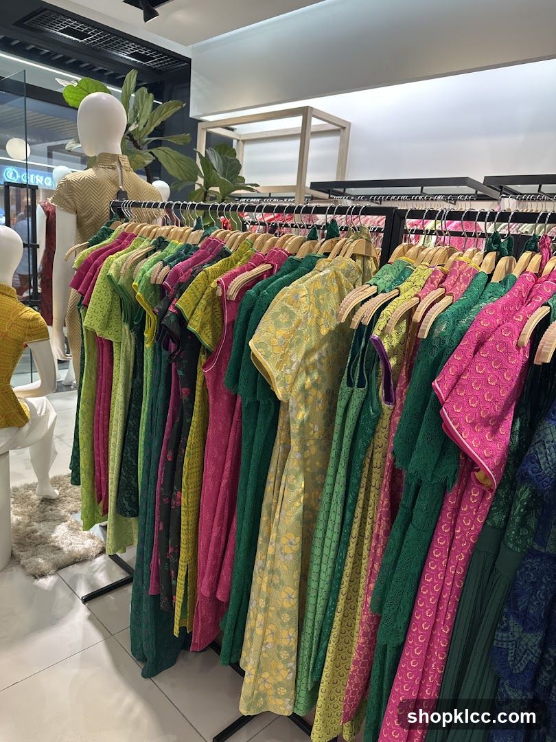 Colorful Clothing Display in Store Interior