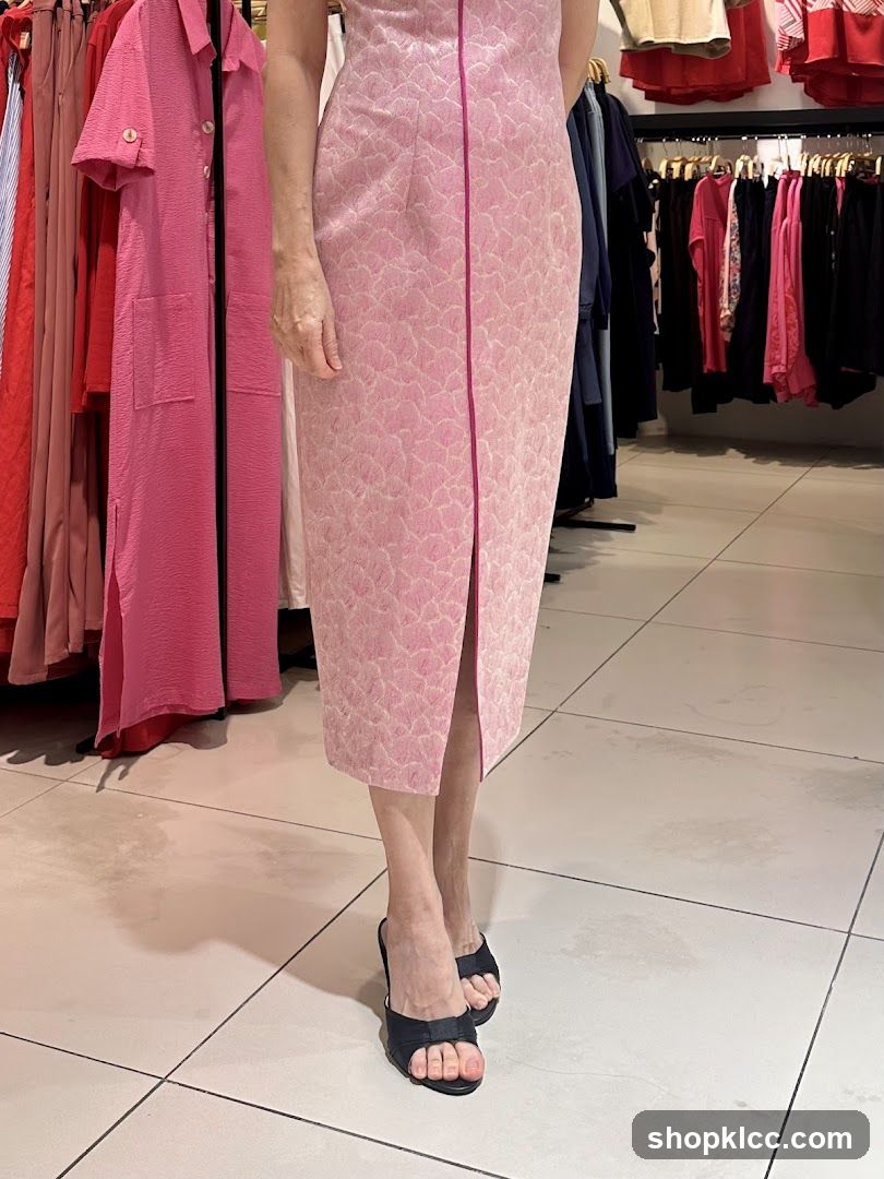 Pink Patterned Midi Skirt in Store