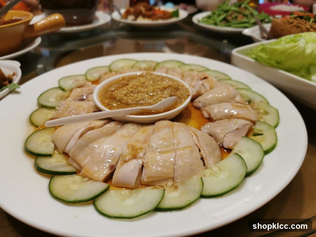 Hainanese Chicken Rice with Cucumber and Sauce