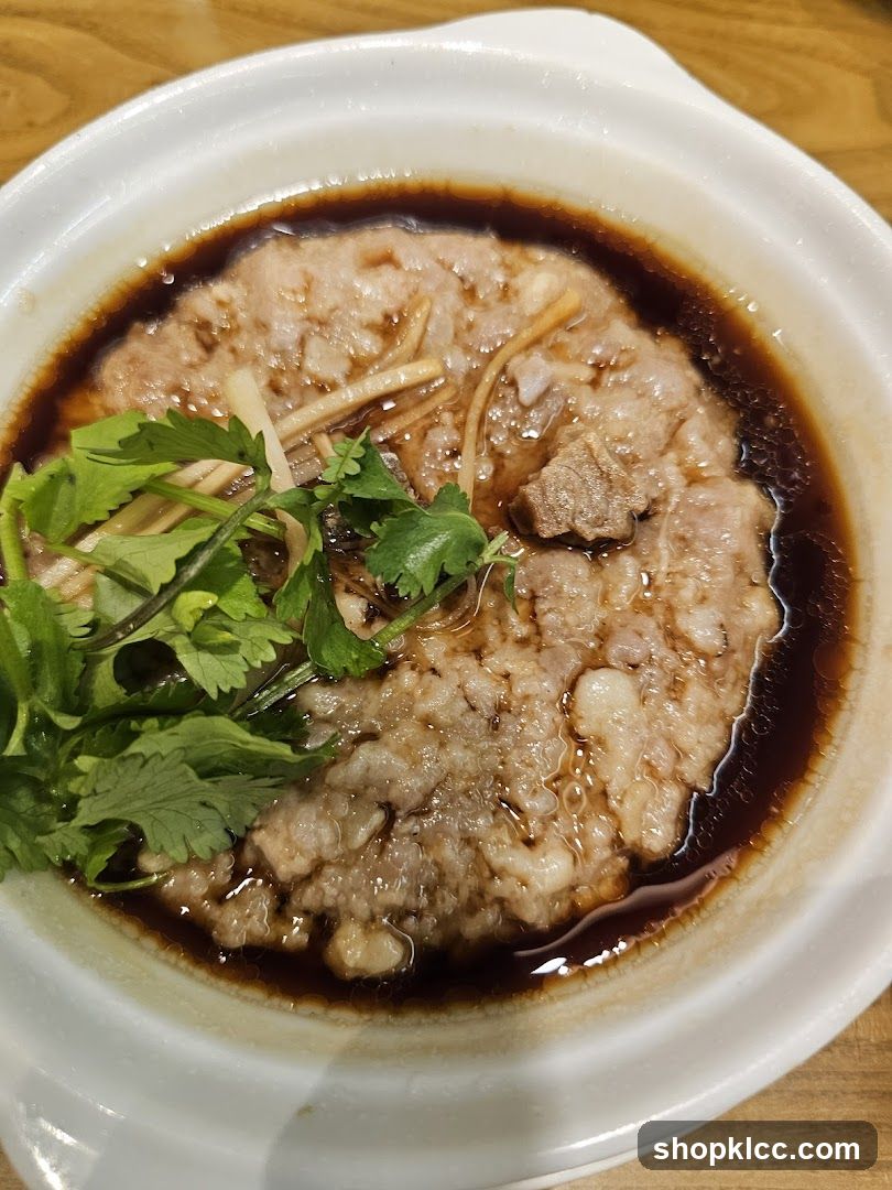 Soy Sauce Meat Pudding with Cilantro
