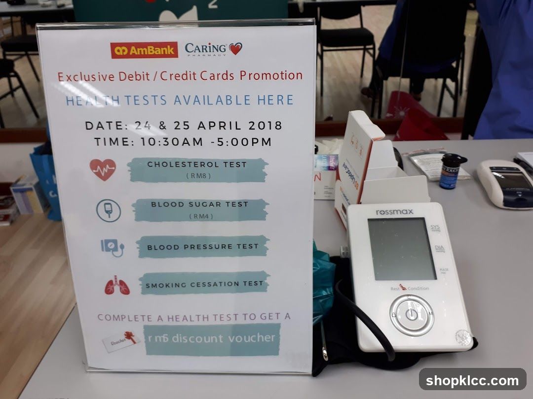 Health Test Promotion Display