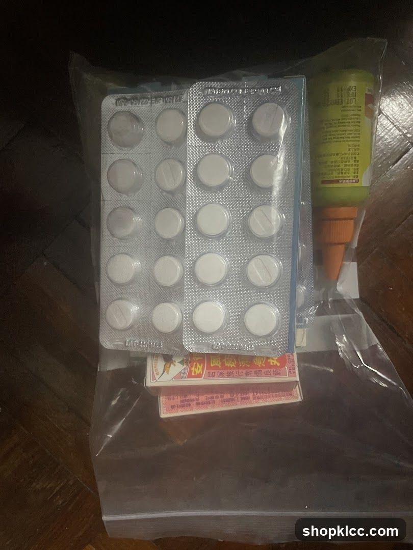 Medication and Supplies on Floor