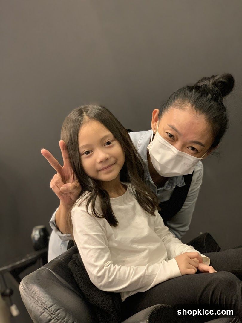 Girl and Woman in Salon Setting