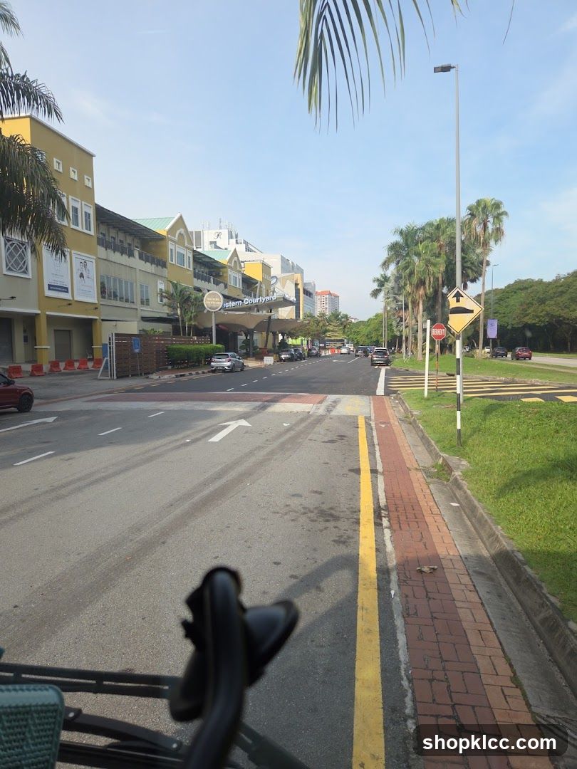 Street View with Buildings and Palm Trees
