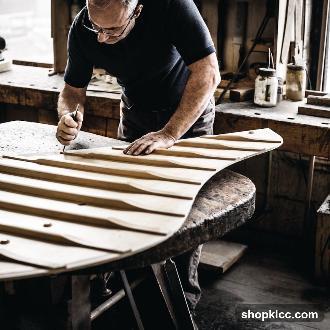 Woodworking in a workshop
