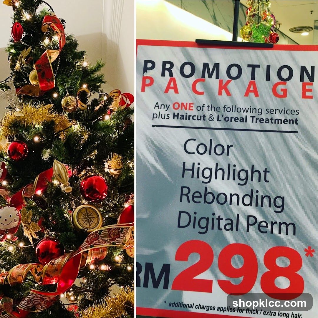 Christmas Tree and Hair Salon Promotion