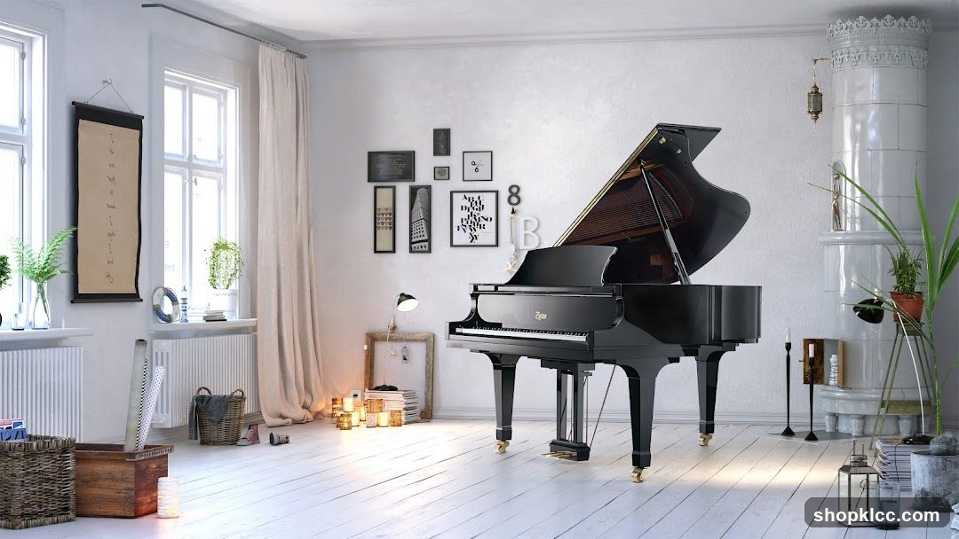Grand Piano in Cozy Room