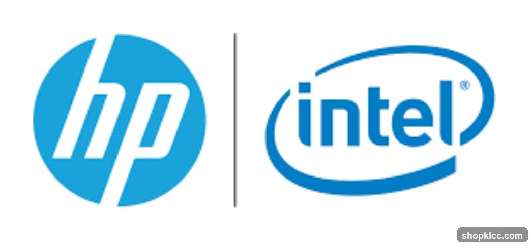 HP and Intel logos side by side