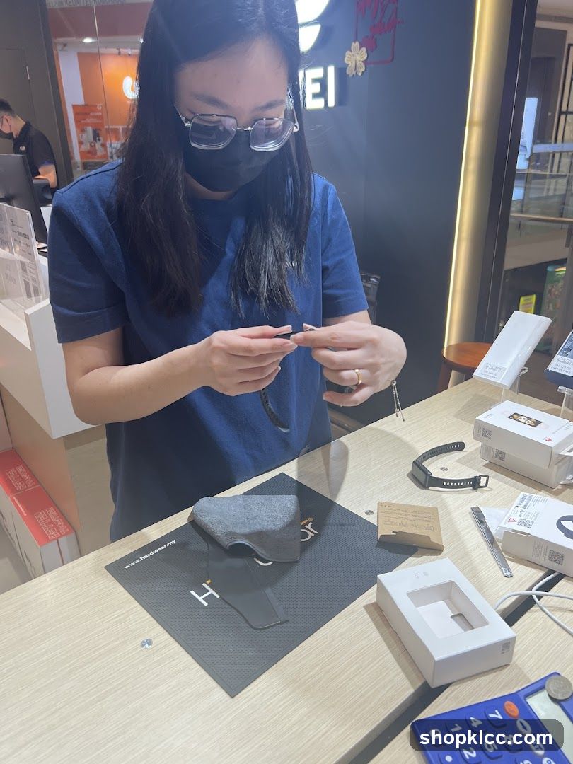 Staff assembling a smart band