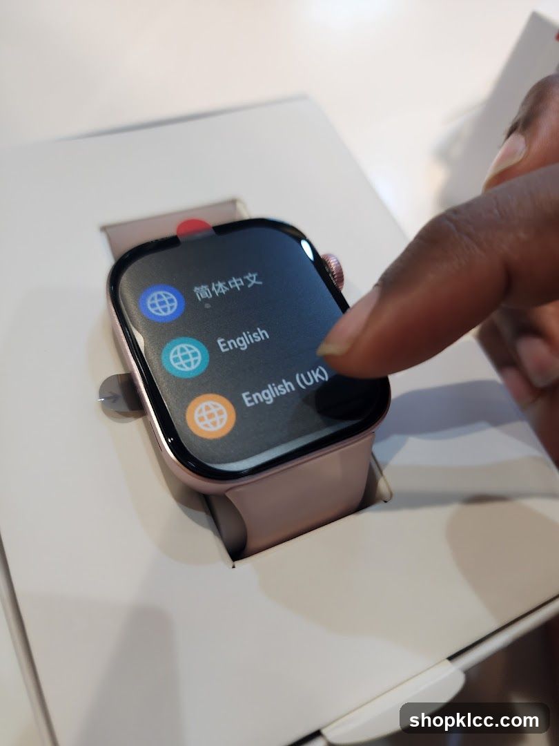 Smartwatch Language Selection