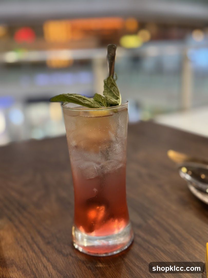 Cocktail with Mint and Ice