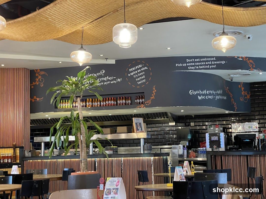 Restaurant Interior with Sauces and Quotes