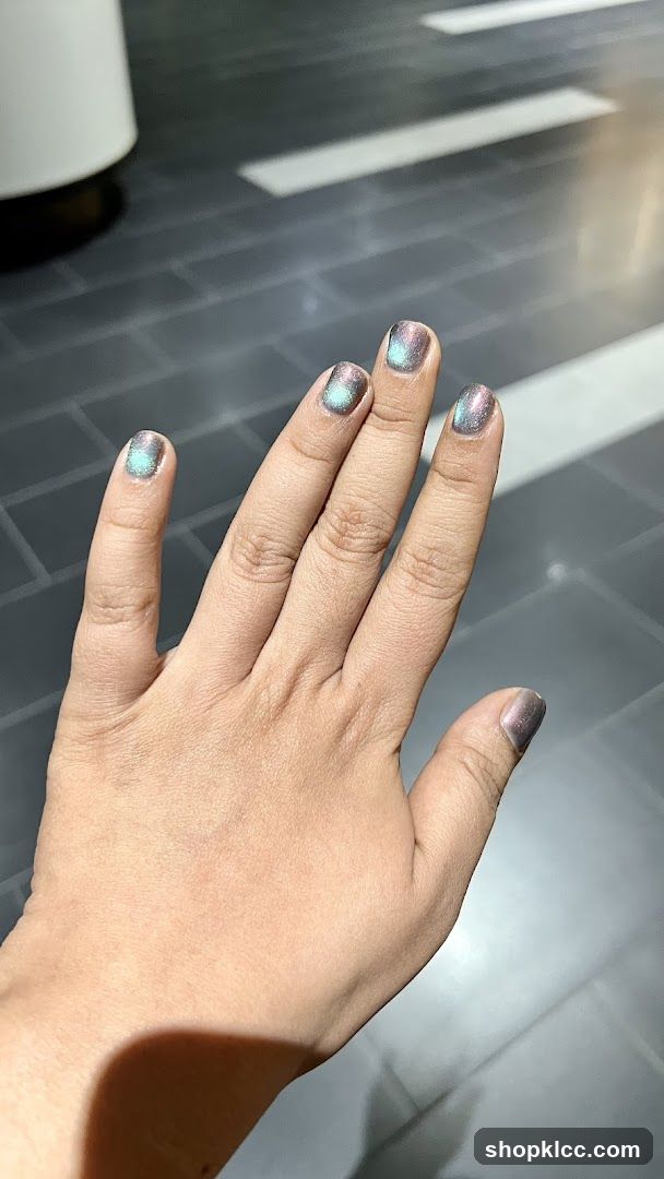 Nails with Holographic Polish