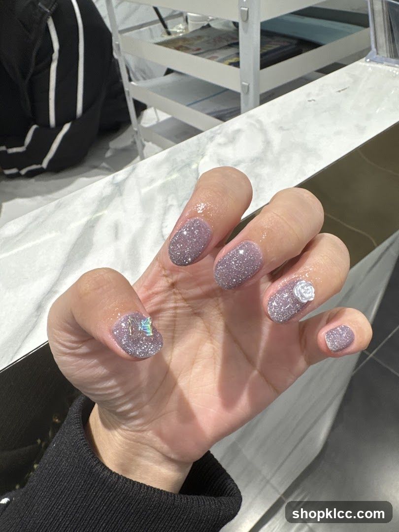 Sparkling Nails with Embellishments