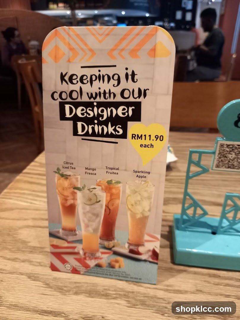 Designer Drinks Menu