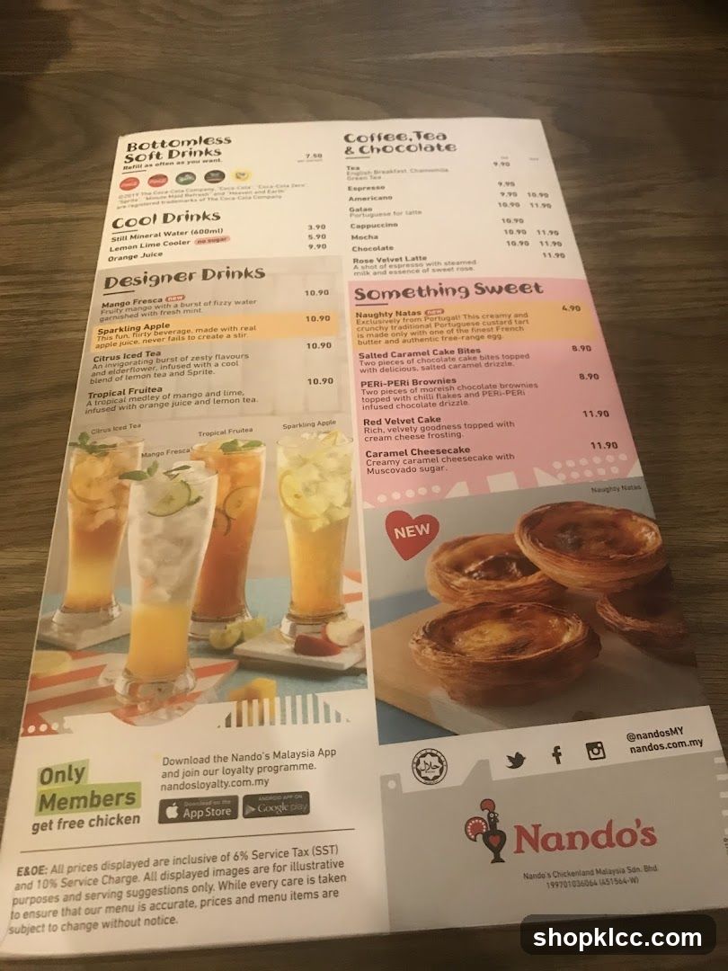 Nando's Menu