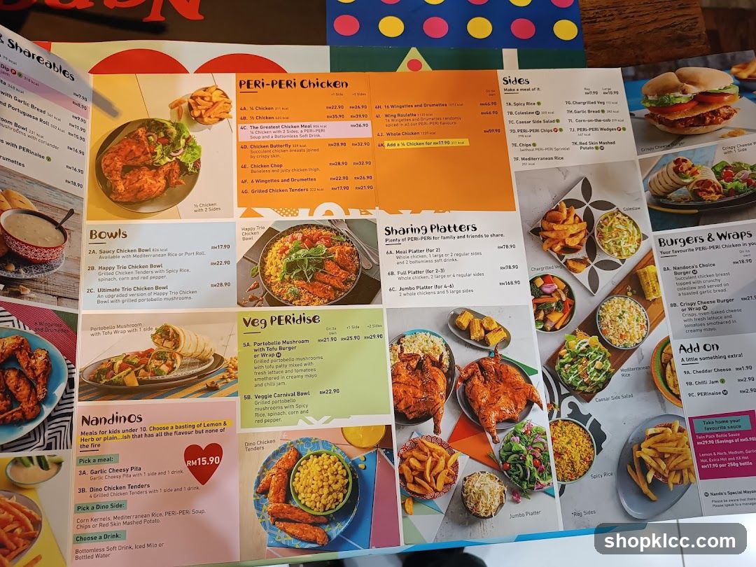 PERI-PERI Chicken Menu