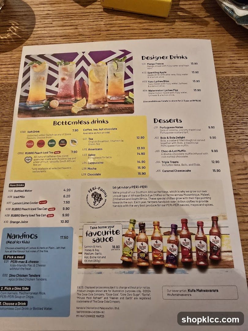 Nando's Menu