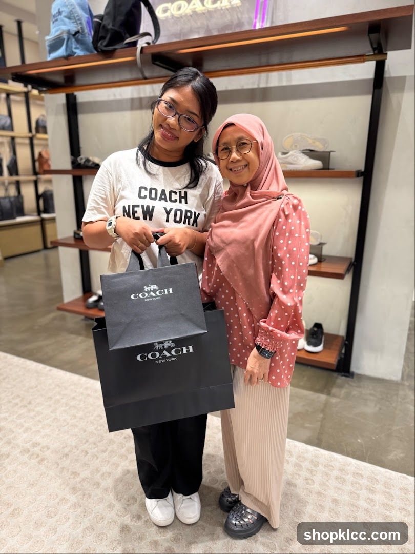 Coach Store Interior with Shopping Bags