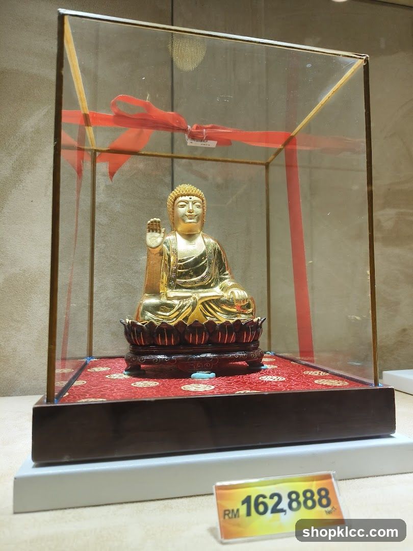 Golden Buddha Statue Display