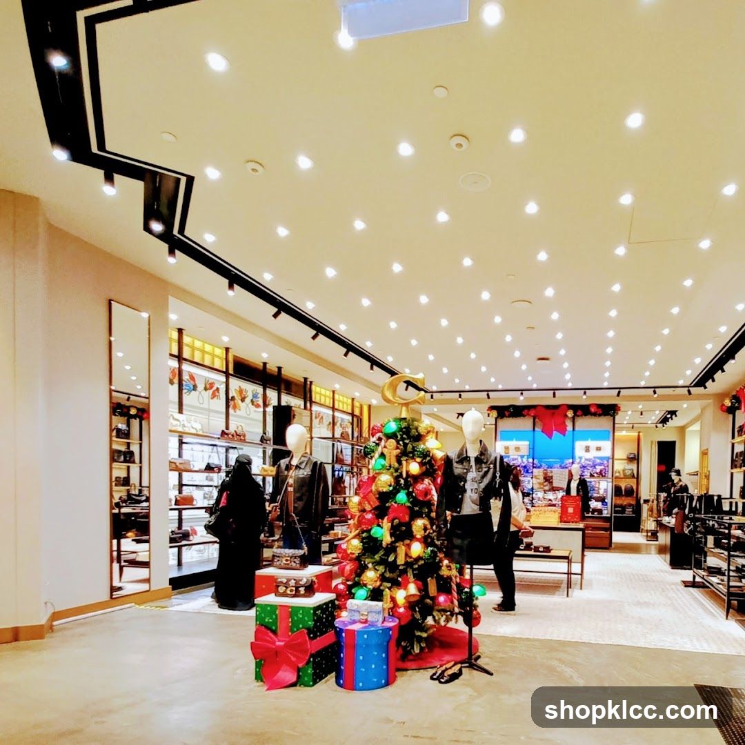 Christmas Decor in Retail Store Interior