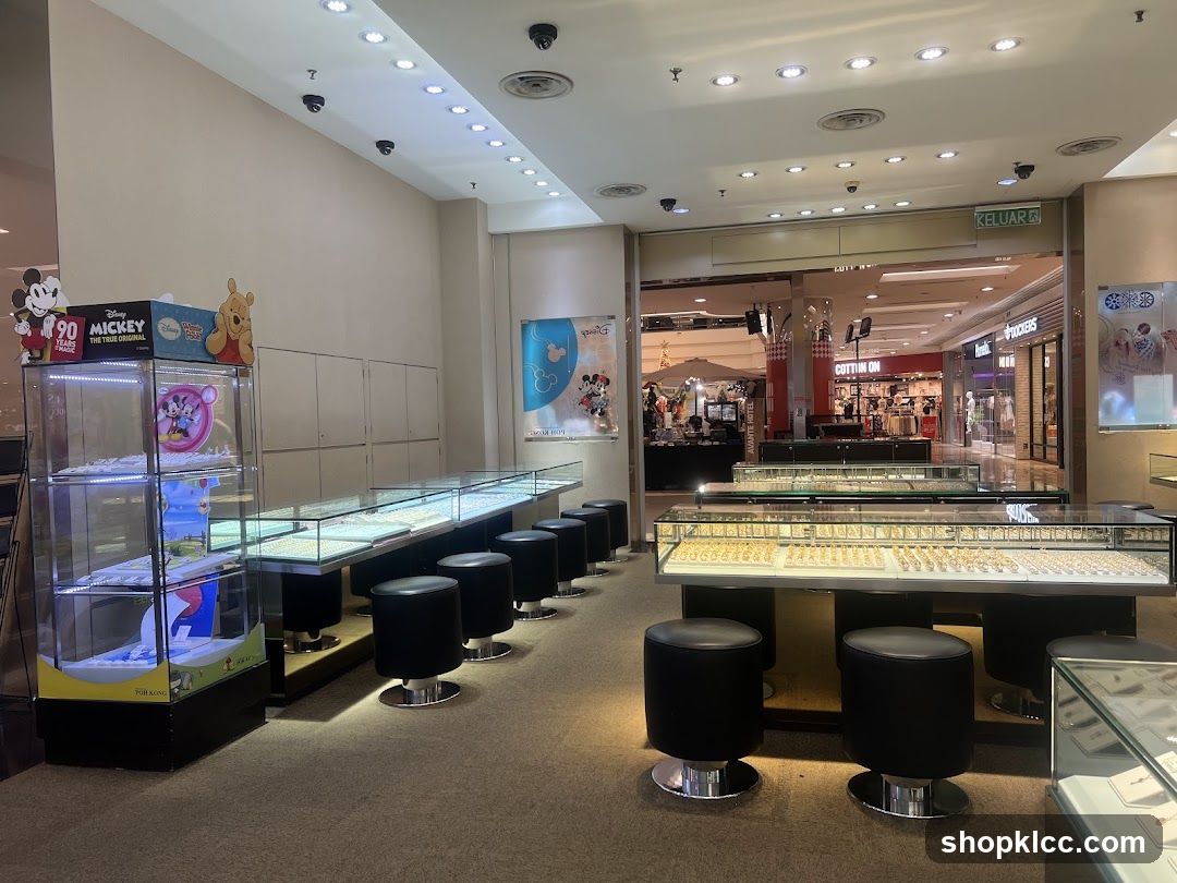 Jewelry Store Interior with Mickey Mouse Display