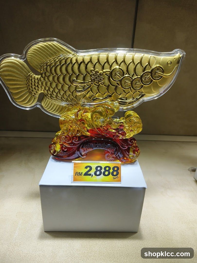Golden Fish Ornament Display