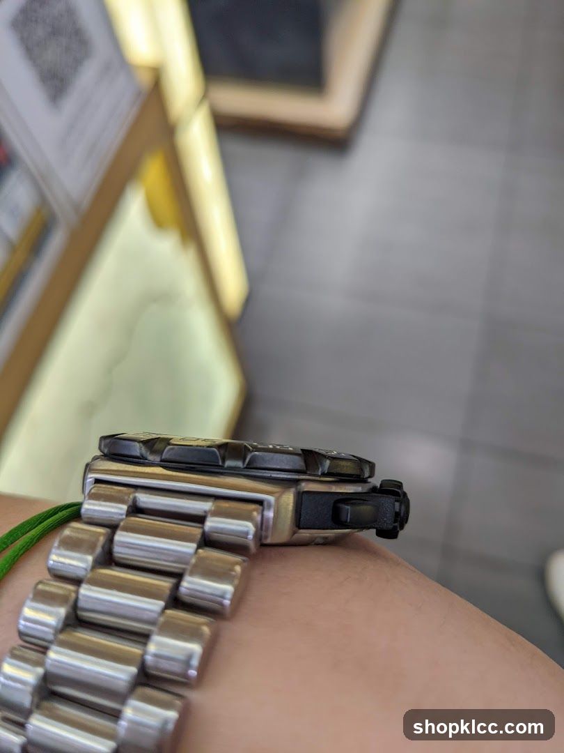 Watch on Wrist with Store Background