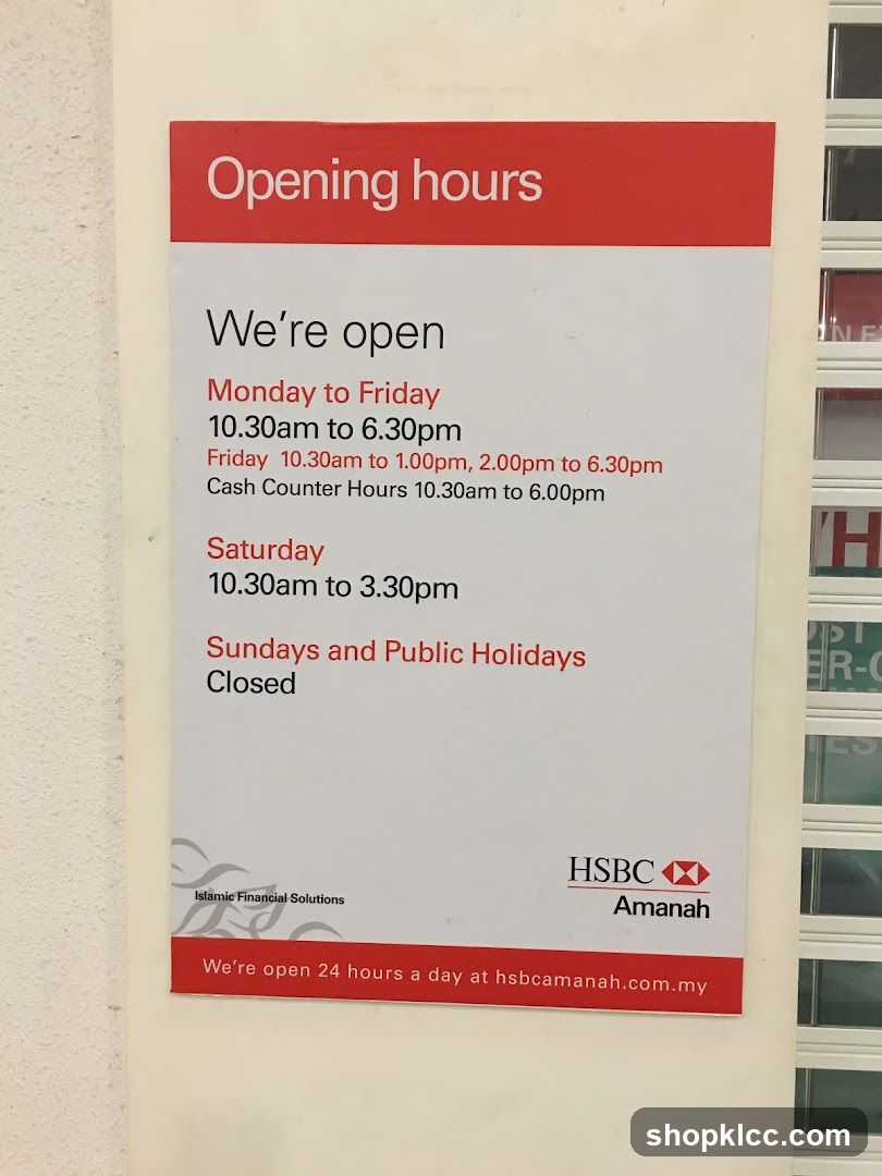 Opening Hours Sign
