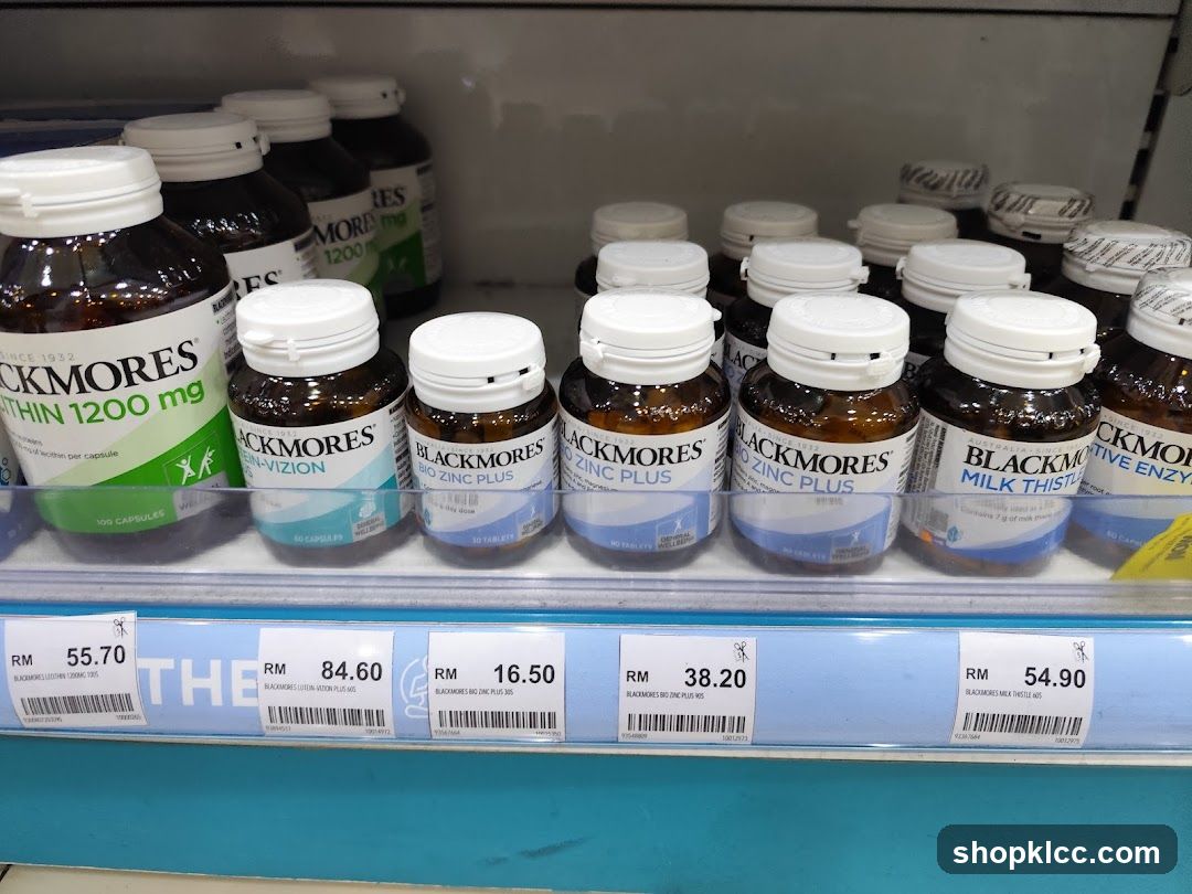 Blackmores Supplements Shelf