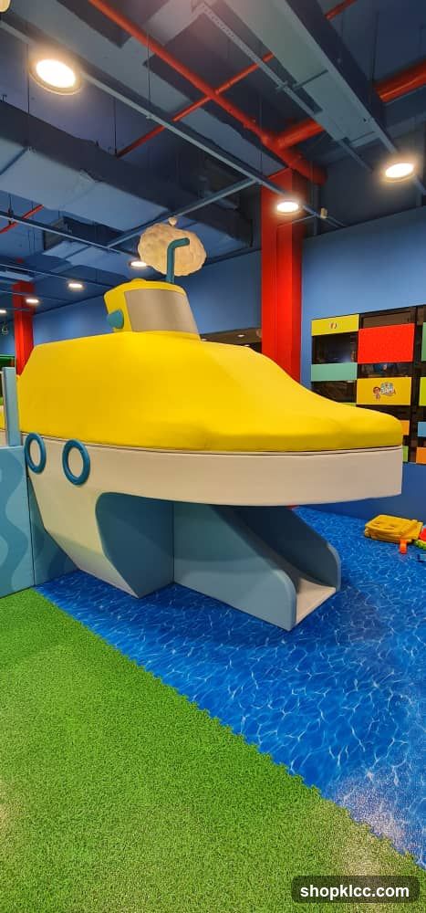 Playroom Interior with Submarine Slide
