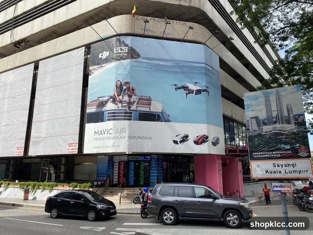 DJI Mavic Air Advertisement on Building Facade
