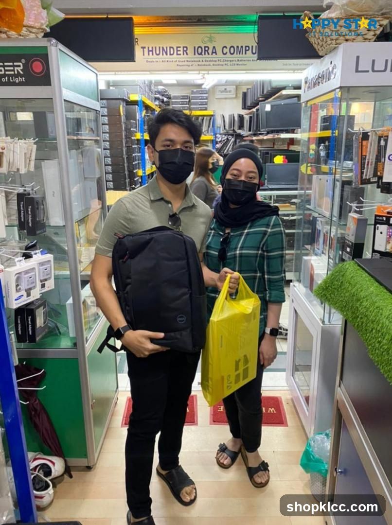 Electronics Store Interior with Staff