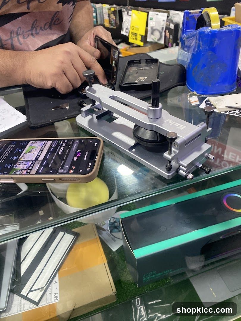 Mobile Repair Shop Interior