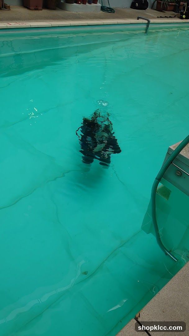 Pool Scene with Person Swimming