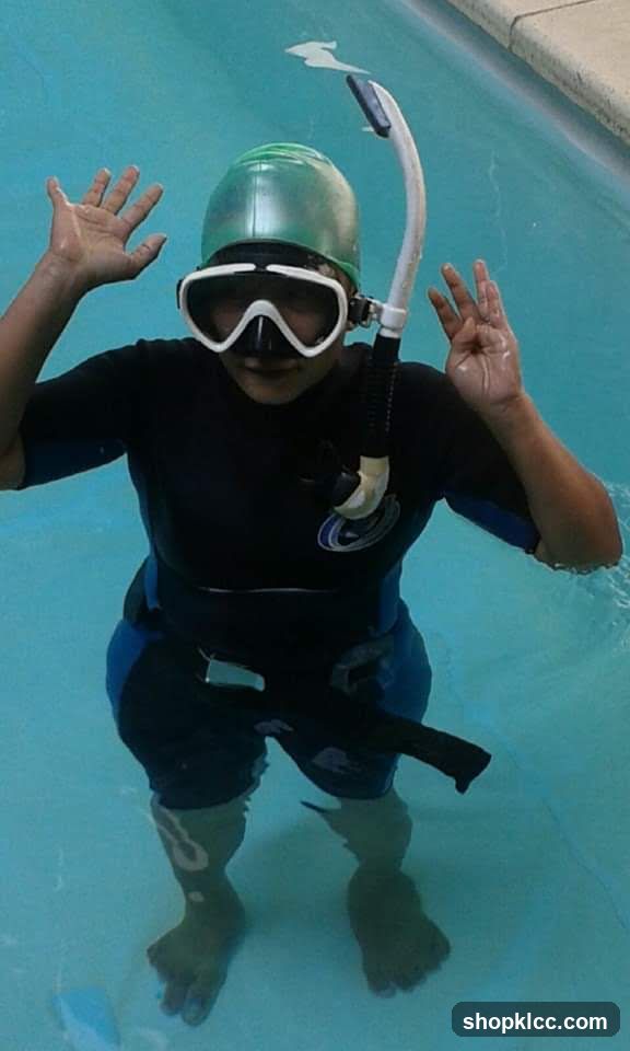 Person in Pool with Snorkeling Gear