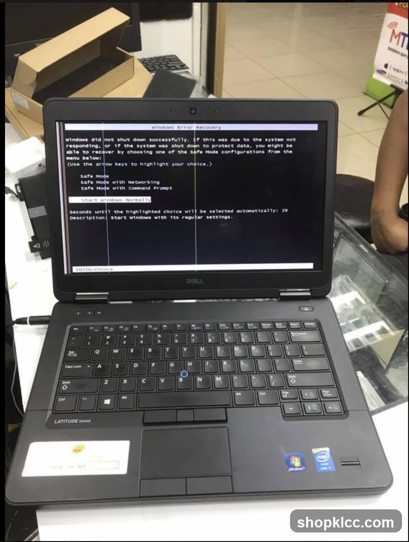 Dell Laptop on Display Table