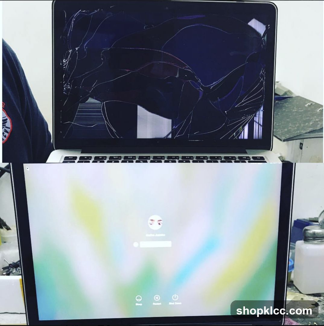 Broken Laptop Screen Repair