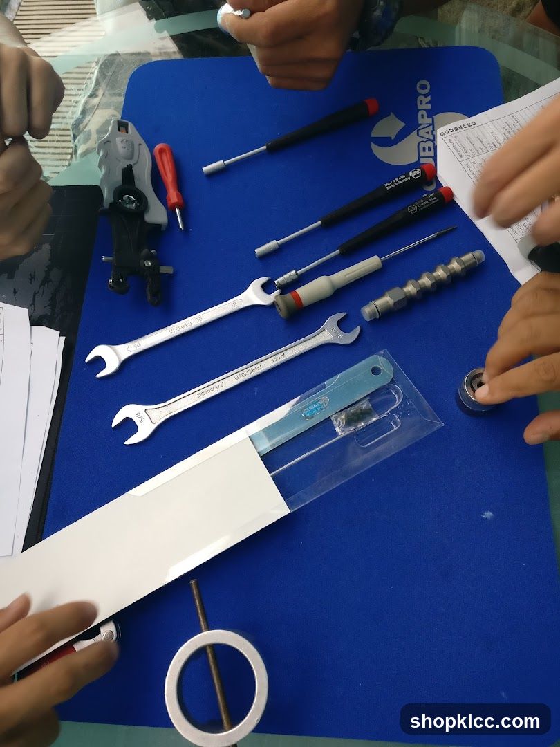 Tools on Blue Mat