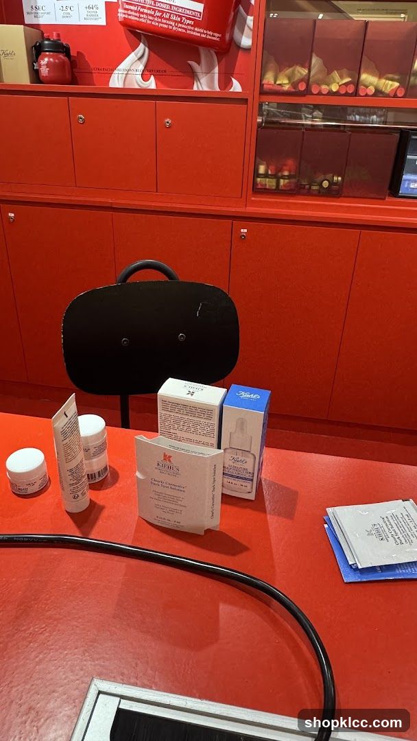 Product Display on Red Counter