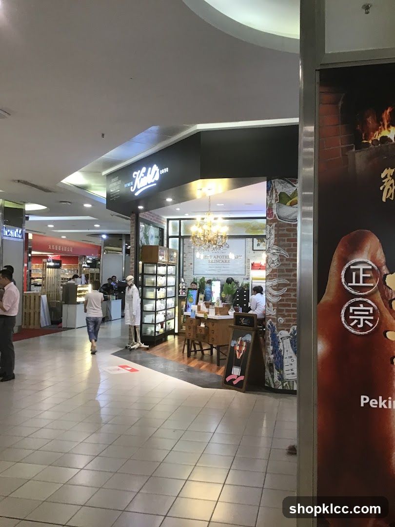 Shopping Mall Interior with Storefronts