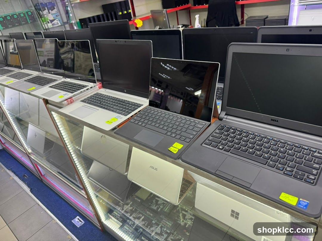 Laptop Display Store Interior