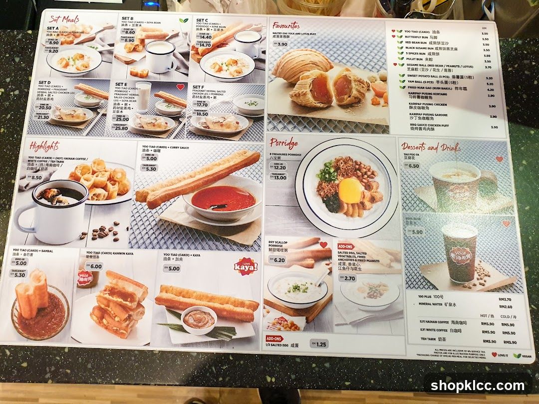Kaya! Menu Board