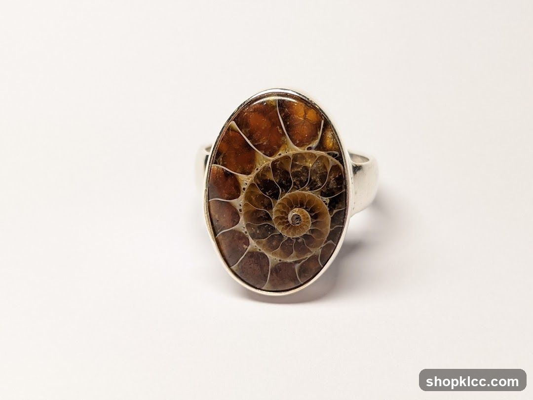 Amethyst Ring with Spiral Pattern