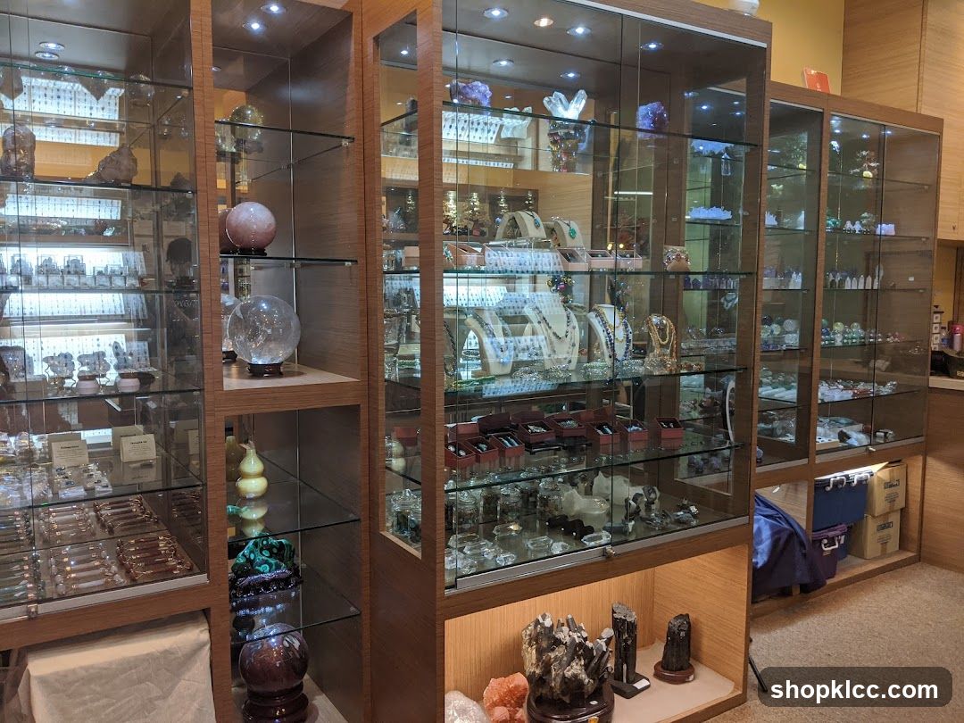 Jewelry and Crystal Display Case Interior